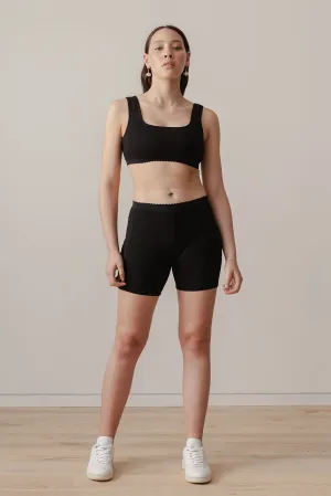 Scallop Bike Short - Black