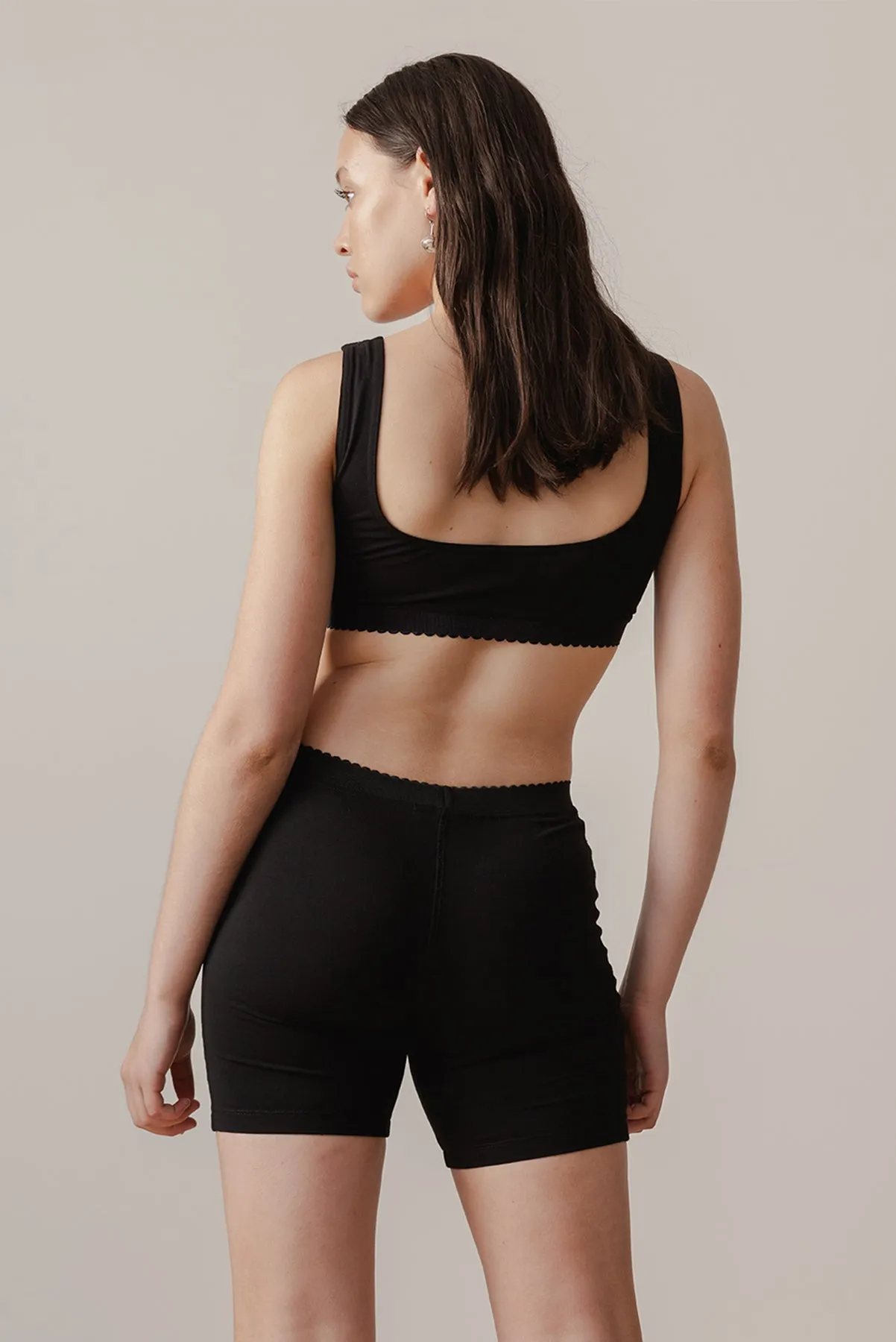 Scallop Bike Short - Black