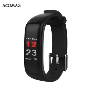 SCOMAS P1 Plus Color Display Heart Rate Monitor Blood Pressure Smart Watches Fitness Bracelet Activity Tracker Smart Wristband