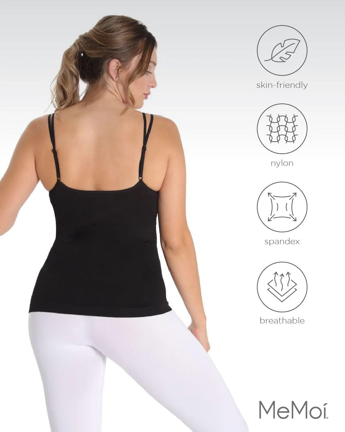 SlimMe Shaping Sport Cami Tank Tops for Women, Breathable and Comfortable Compression Camisole Tops for Women - Sizes S to XL