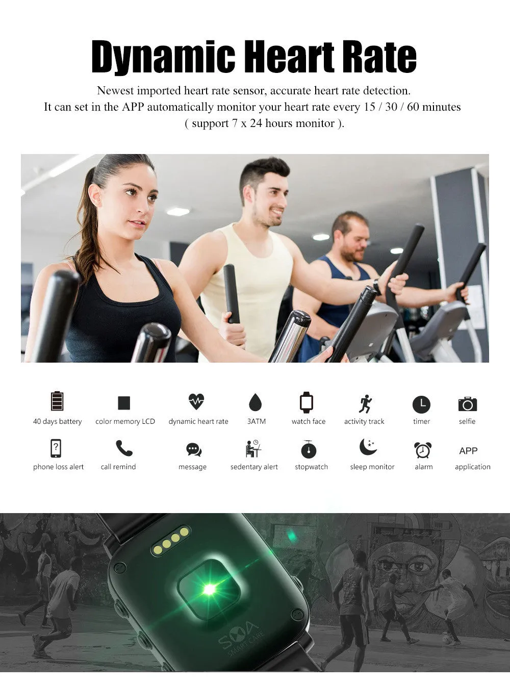 SMA - TIME Bluetooth Sports Waterproof Smart Watch for Android & IOS