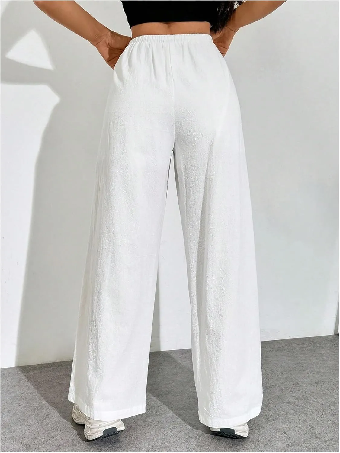 SOLY HUX Women's Wide Leg Pants High Waisted Casual Flowy Loose Palazzo Pants with Pocket