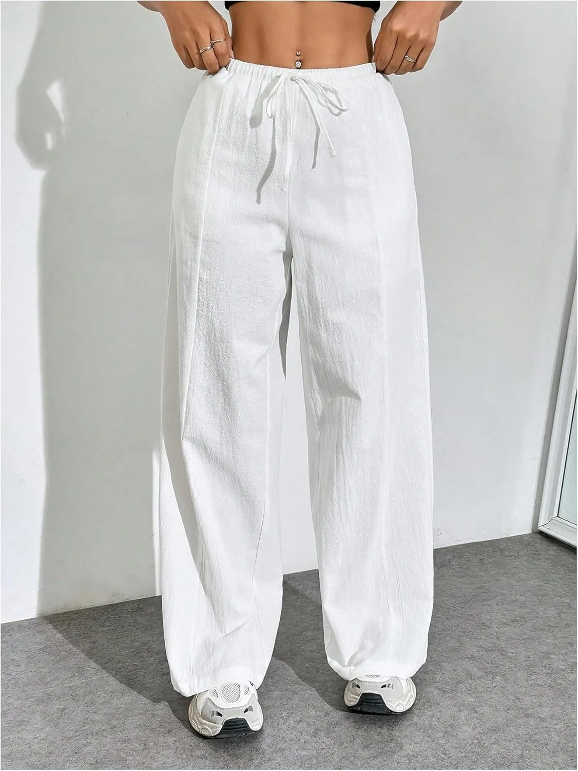 SOLY HUX Women's Wide Leg Pants High Waisted Casual Flowy Loose Palazzo Pants with Pocket