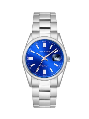 Statement Blue Silver Watch