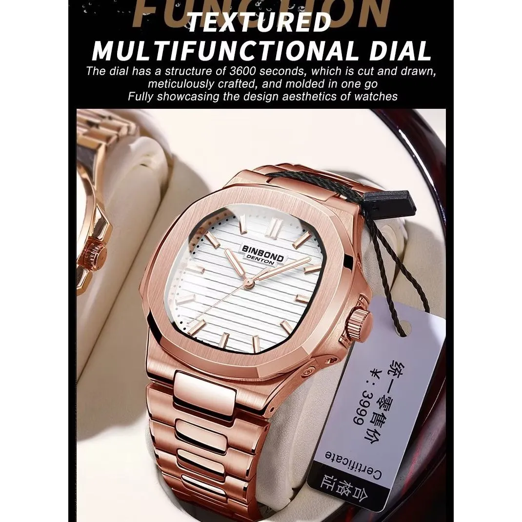 SteelLux Precision Calendar Quartz Business Waterproof Watch