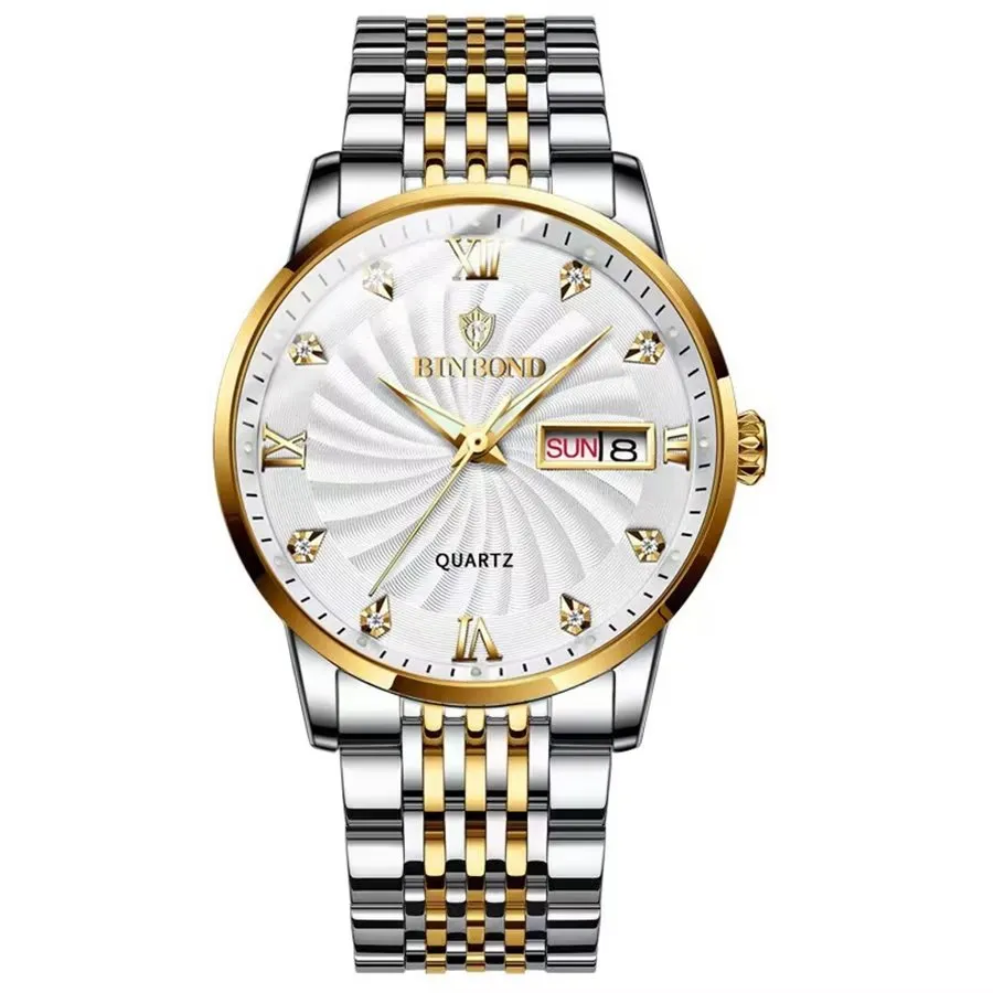 SteelLux Precision Calendar Quartz Casual Waterproof Watch
