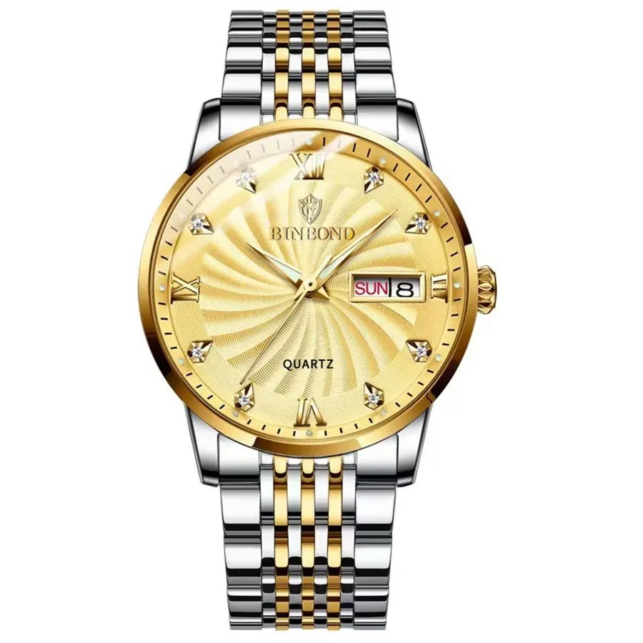 SteelLux Precision Calendar Quartz Casual Waterproof Watch