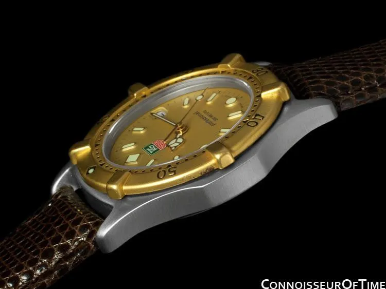 Tag Heuer Professional 2000 Mens Midsize Diver Watch - Stainless Steel & 18K Gold Plated