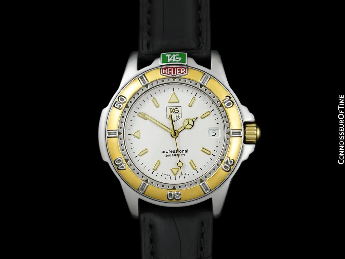 TAG Heuer Professional 4000 Full Size Mens Diver Watch - Stainless Steel & 18K Gold