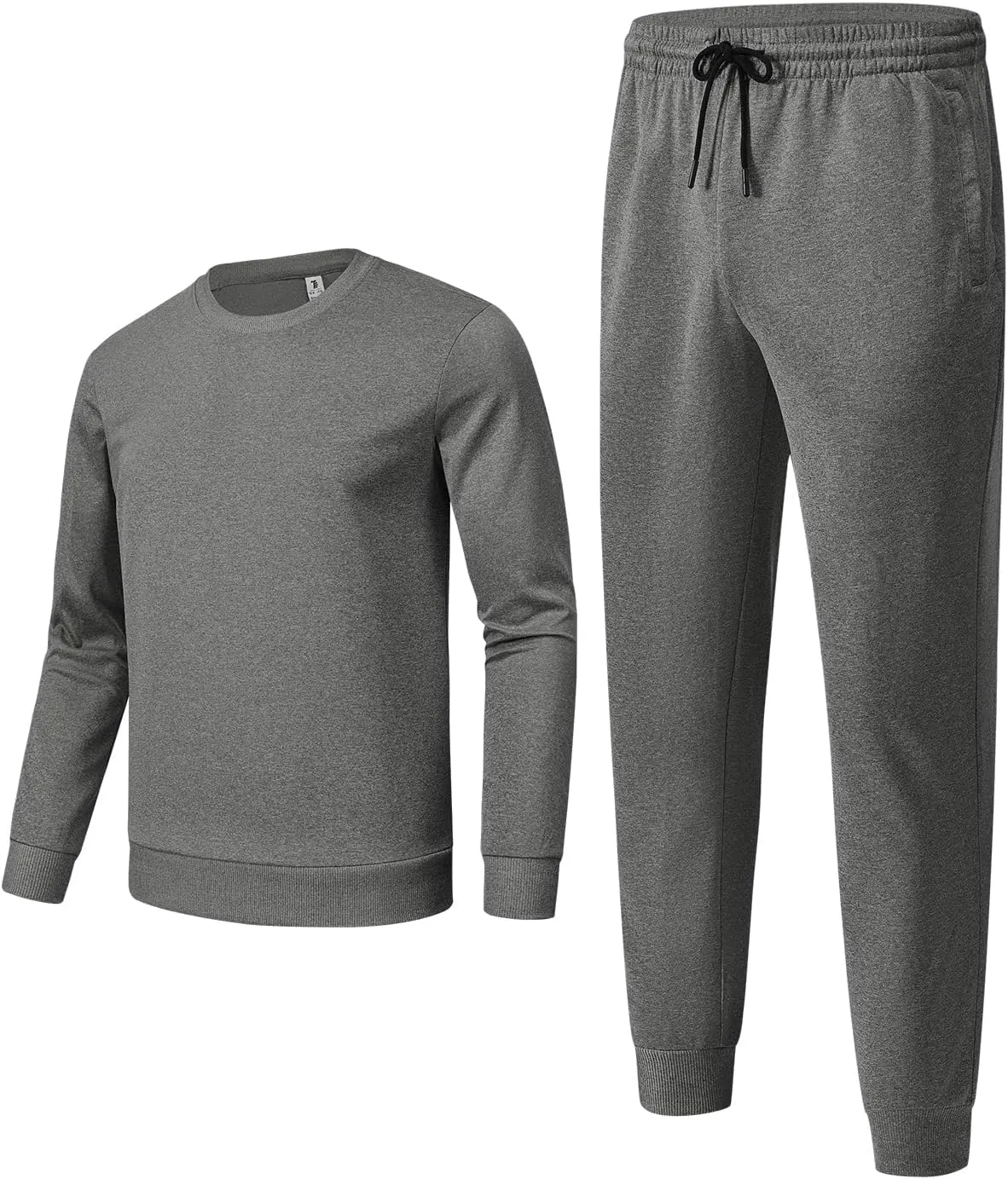 TBMPOY Mens Sweatsuits Tracksuits 2 Piece Set Jogging Outfits Long Sleeve Shirts Jogger Pants Sweat Track Suits Casual