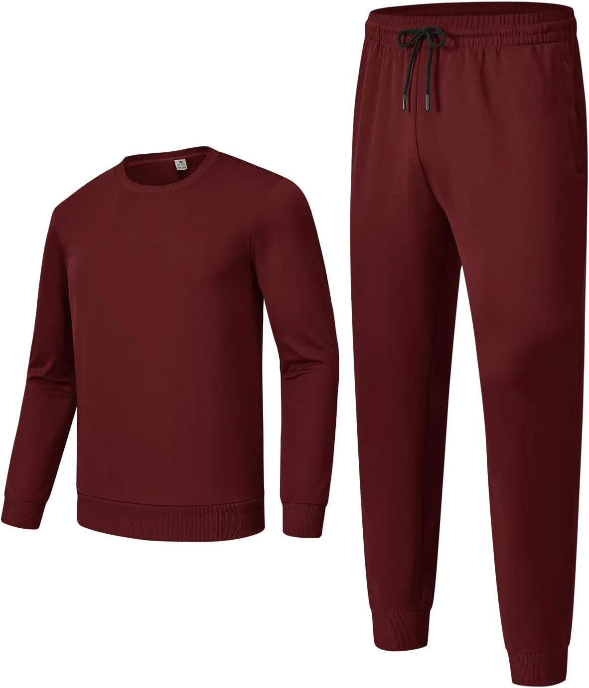 TBMPOY Mens Sweatsuits Tracksuits 2 Piece Set Jogging Outfits Long Sleeve Shirts Jogger Pants Sweat Track Suits Casual