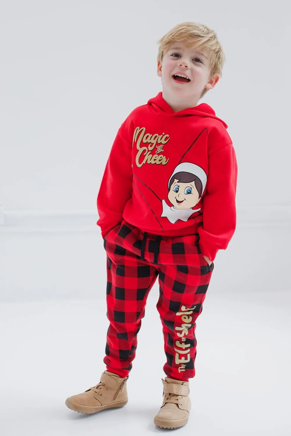 The Elf on the Shelf Fleece Pullover Hoodie and Pants Outfit Set Toddler to Big Kid