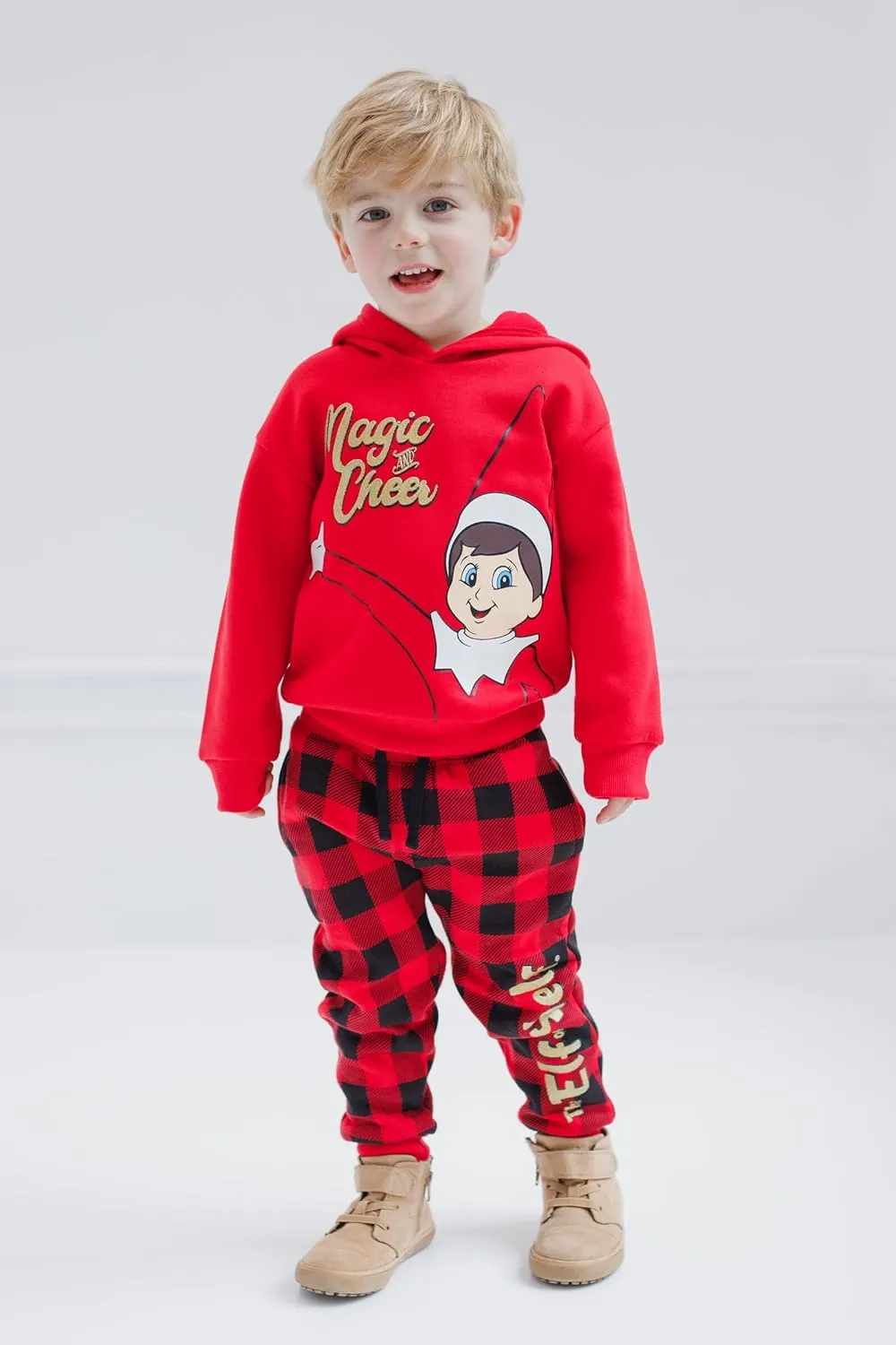 The Elf on the Shelf Fleece Pullover Hoodie and Pants Outfit Set Toddler to Big Kid