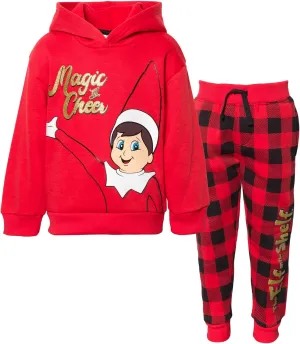 The Elf on the Shelf Fleece Pullover Hoodie and Pants Outfit Set Toddler to Big Kid