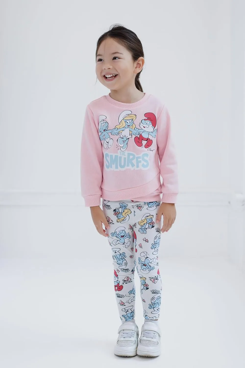The Smurfs Crossover Fleece Sweatshirt and Pants Outfit Set Infant to Toddler Sizes (12 Months - 5T)