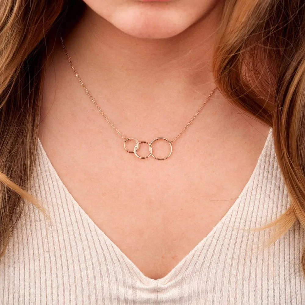 Three Generation Gift for Grandma, Mother, Daughter, Gift for Mom, Gift for Her, Gift for Mother's Day with Gift Box and Ship Next Day! [Silver Triple Infinity Cube , No-Personalized Card]