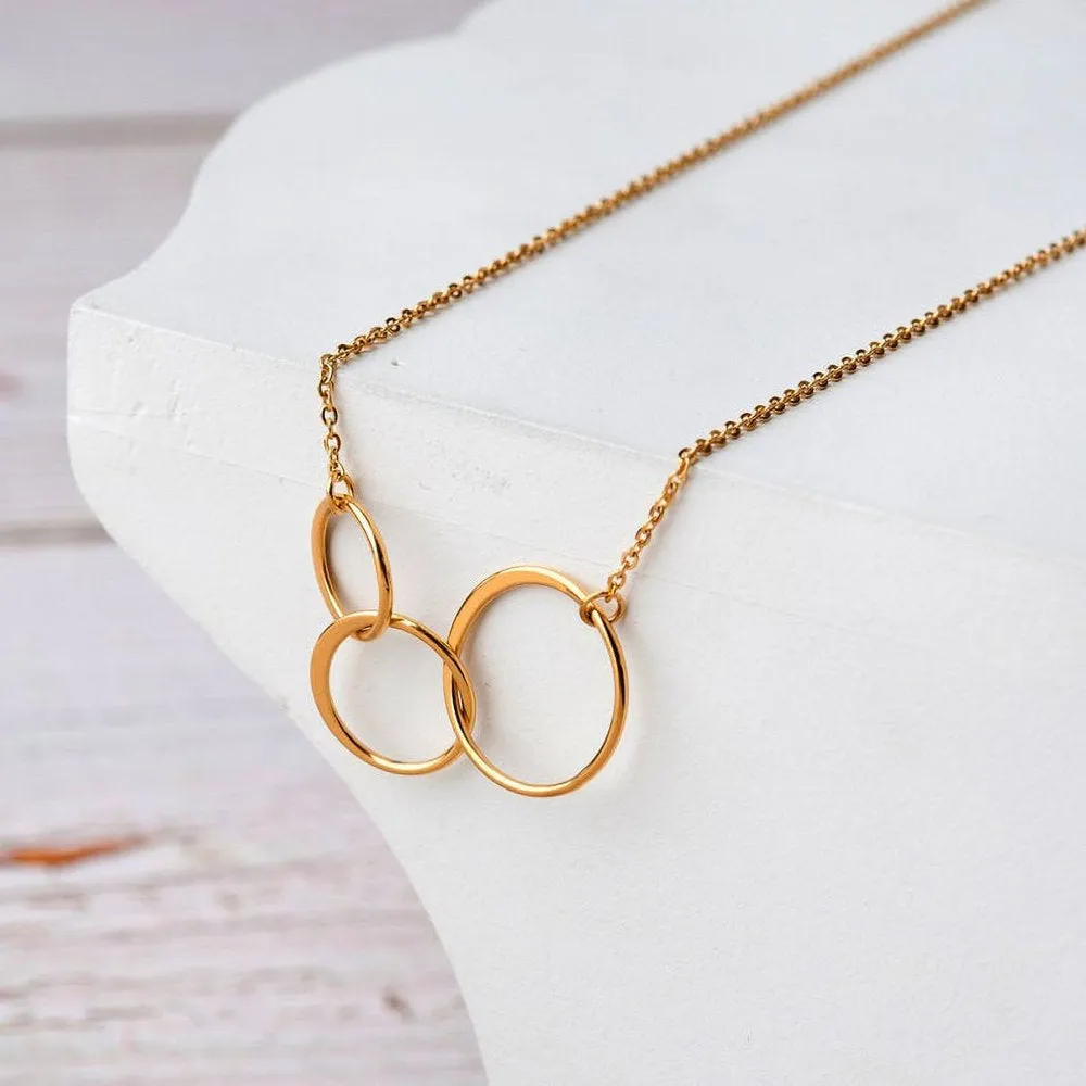 Three Generation Gift for Grandma, Mother, Daughter, Gift for Mom, Gift for Her, Gift for Mother's Day with Gift Box and Ship Next Day! [Silver Triple Infinity Cube , No-Personalized Card]