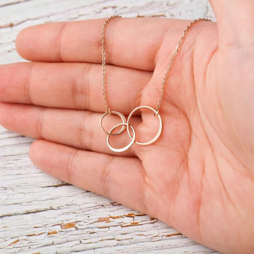 Three Generation Gift for Grandma, Mother, Daughter, Gift for Mom, Gift for Her, Gift for Mother's Day with Gift Box and Ship Next Day! [Silver Triple Infinity Cube , No-Personalized Card]
