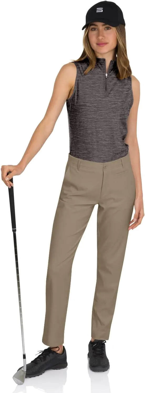 Three Sixty Six Womens Quick Dry Golf Pants - Front Coin Pocket, 4-Way Stretc, Anti-Odor & Moisture Wicking Fabric