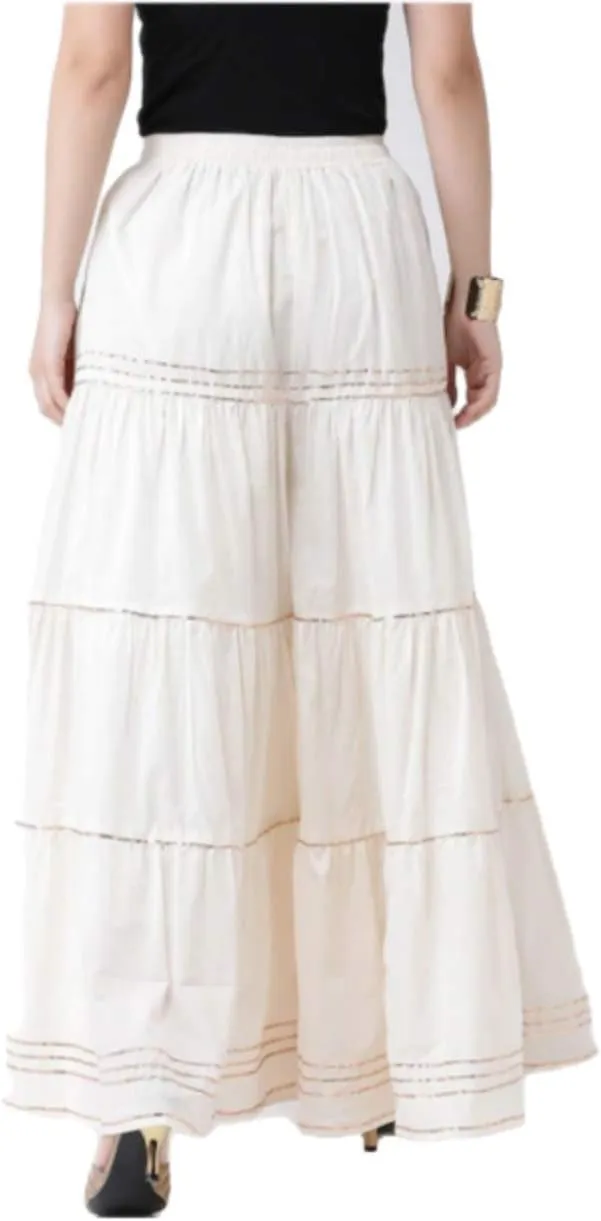 TNQ Women's Stylish and Fashionable Mid-Rise Garara/sharara Palazzo Pants with Elasticated Waist (Free Size)