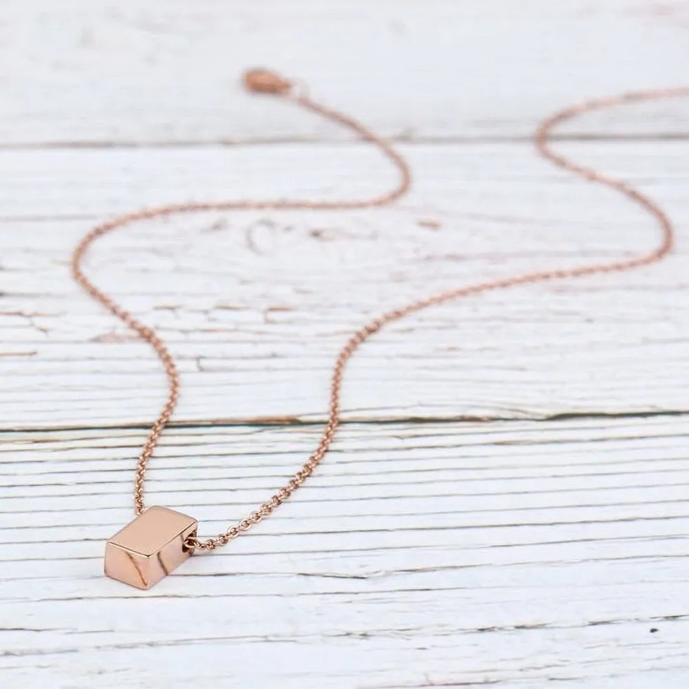 To The Best Mother Mother's Day Gift, Gift for Her, Gift for Her, Mother's Day Jewelry with Card, Card and Necklace Set for Mother's Day, Gift for Mom [Gold Cube, No-Personalized Card]