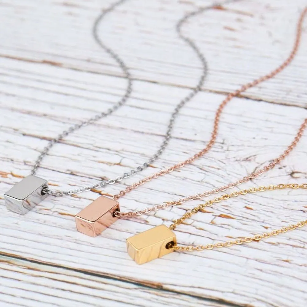 To The Best Mother Mother's Day Gift, Gift for Her, Gift for Her, Mother's Day Jewelry with Card, Card and Necklace Set for Mother's Day, Gift for Mom [Gold Cube, No-Personalized Card]