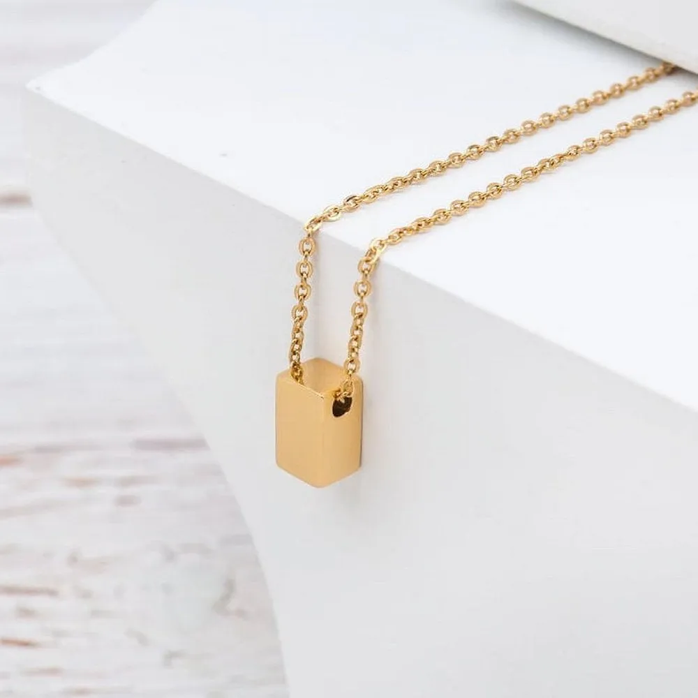 To The Best Mother Mother's Day Gift, Gift for Her, Gift for Her, Mother's Day Jewelry with Card, Card and Necklace Set for Mother's Day, Gift for Mom [Gold Cube, No-Personalized Card]