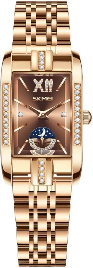 TOOCAT Rose Gold Women's Watch Steel Strap Women's Watches Fashion Casual Simple Square Quartz Watch Fashion Dress Watch