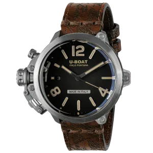 U-Boat Men's Watch Capsule 45mm Limited Edition Black Brown 8809