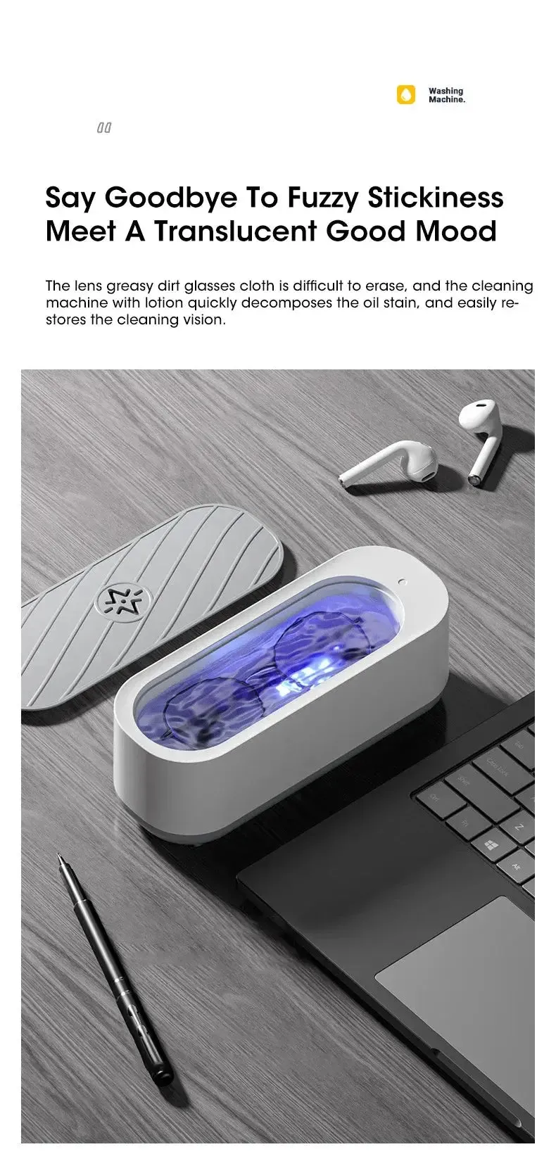 Ultrasonic Glasses & Jewelry Cleaner
