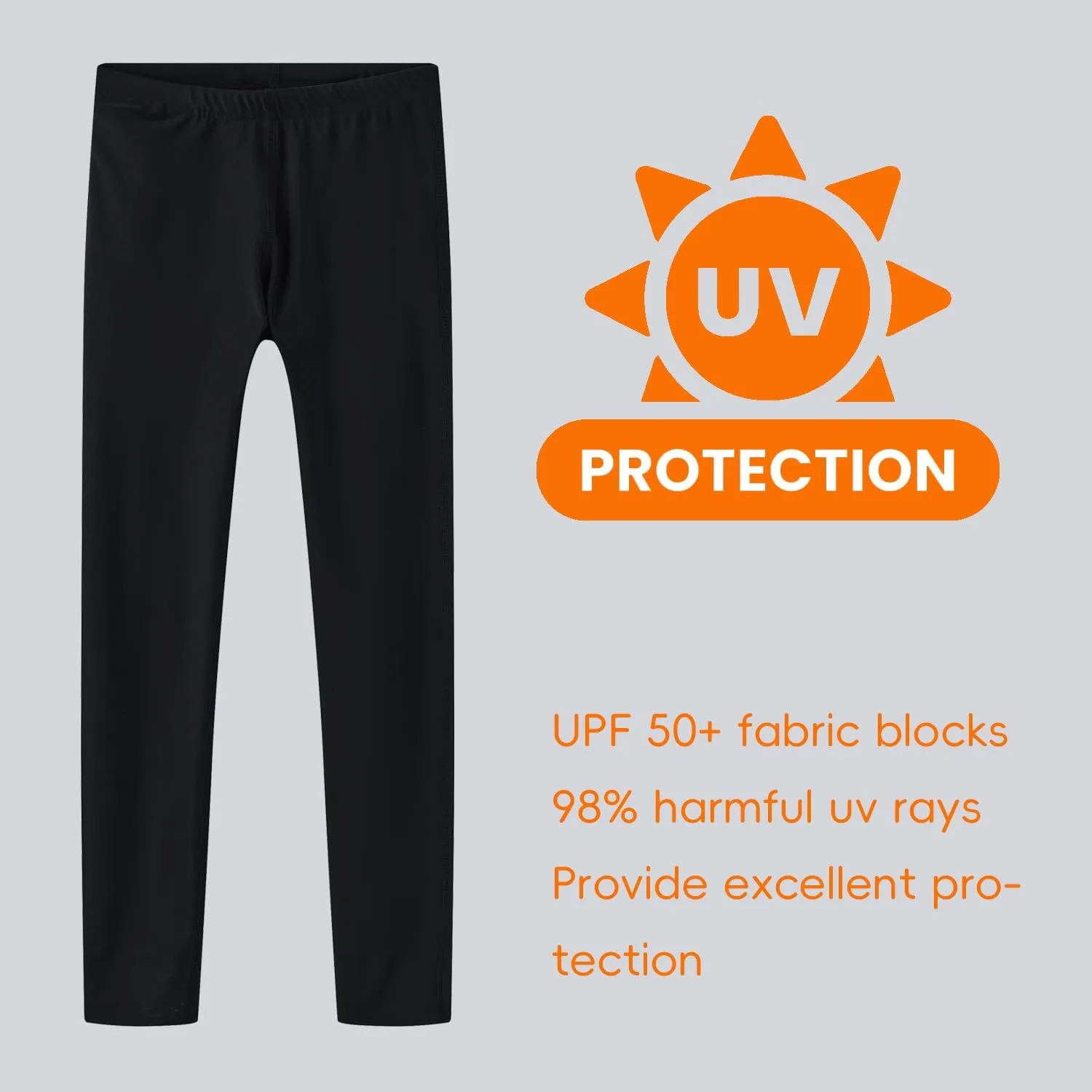 UPF 50  Kids Swim Pants, Girls Boys Swimming Leggings UV Protection Long Elastic Beach Surfing