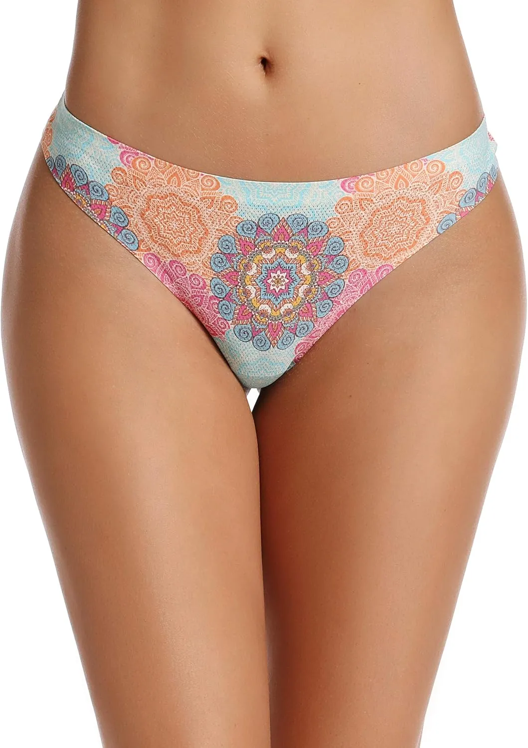 voenxe Seamless Women Underwear Thongs,No Show Ladies Thong,No Line Workout Breathable Comfortable Panties,Soft Undies,5-Pack