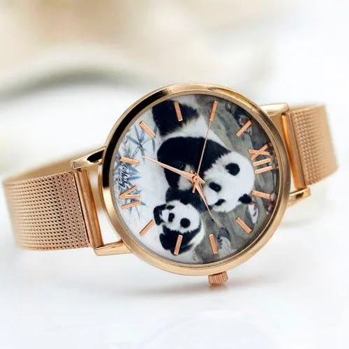 Women Dress Colourful Floral Dial Quartz Wrist Watches