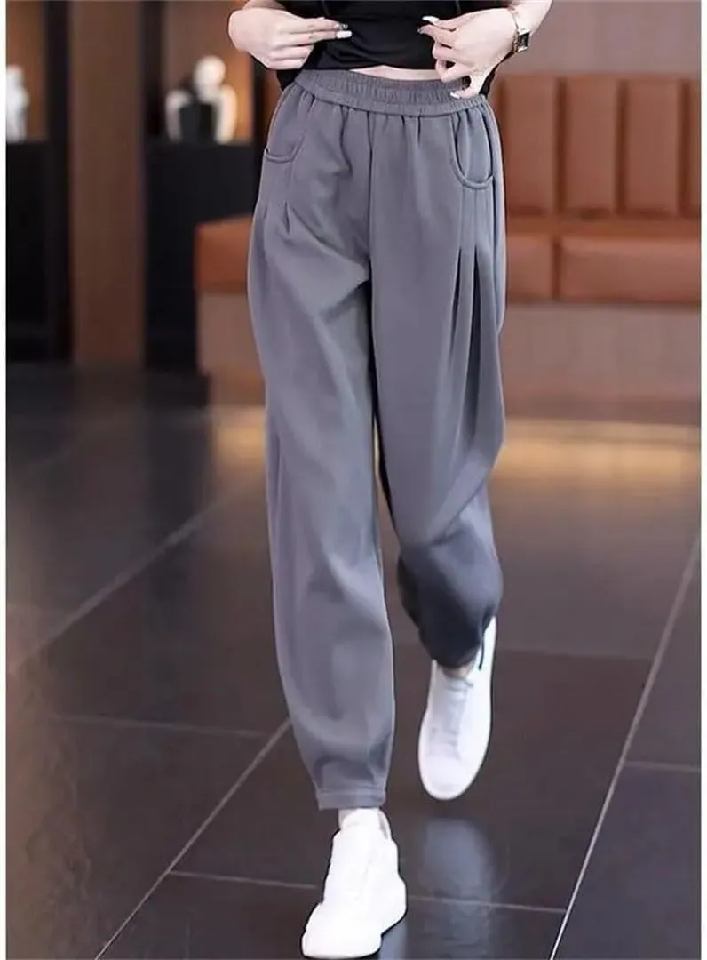 Women High Waist Slimming Pear-Shaped Figure Leggings Casual Harem Pants