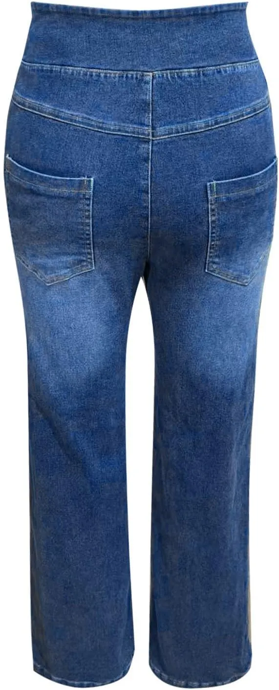 Women High Waisted Wide Leg Jeans Stylish Denim Pant for Party Wear Street Style Office Relax Fit Palazzo Casual Jean