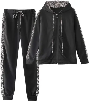 Women's 2 Piece Tracksuit Sweatsuits Sets Hoodie Sweatshirt and Jogging Sweatpants Suit