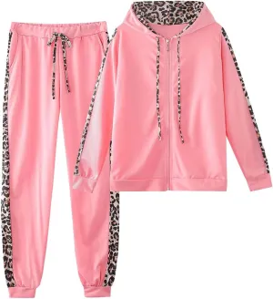 Women's 2 Piece Tracksuit Sweatsuits Sets Hoodie Sweatshirt and Jogging Sweatpants Suit