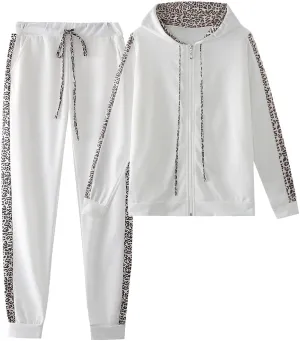Women's 2 Piece Tracksuit Sweatsuits Sets Hoodie Sweatshirt and Jogging Sweatpants Suit