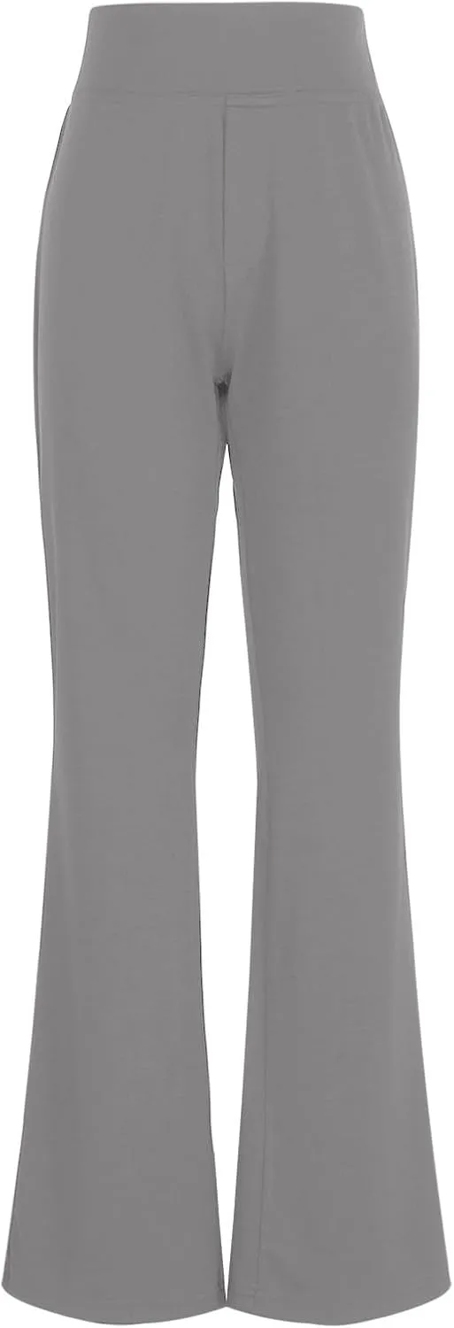 Womens Bootcut Dressy Pants Business Casual Work Pants with Pockets High Waist Stretchy Trousers Pull On Office