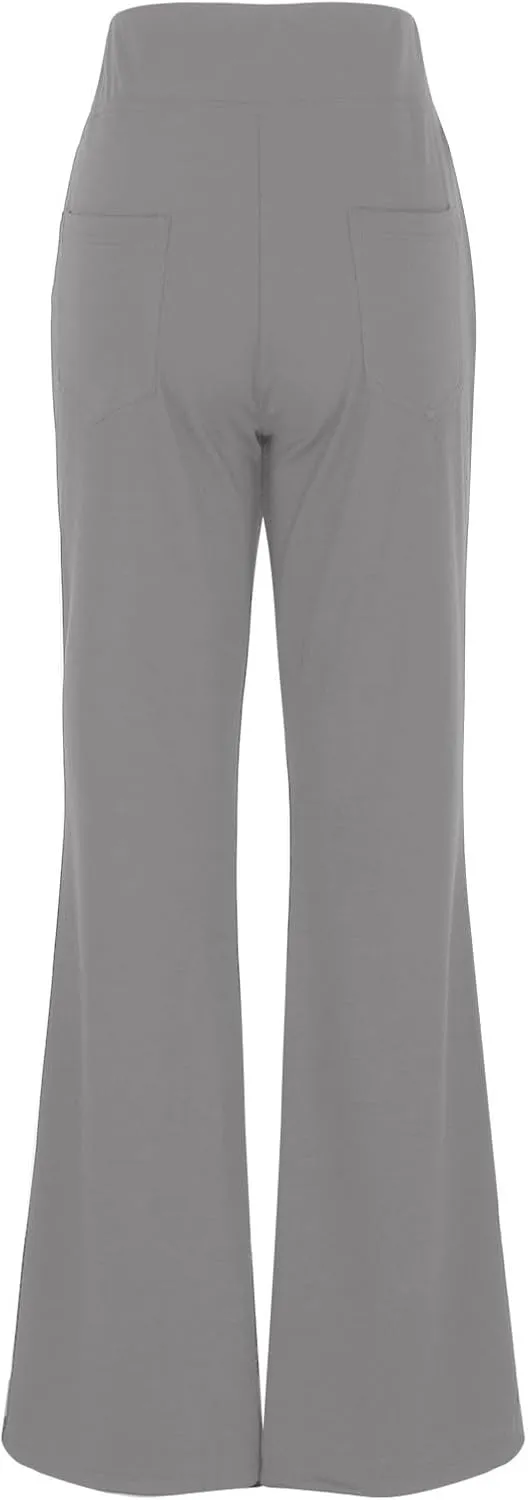 Womens Bootcut Dressy Pants Business Casual Work Pants with Pockets High Waist Stretchy Trousers Pull On Office
