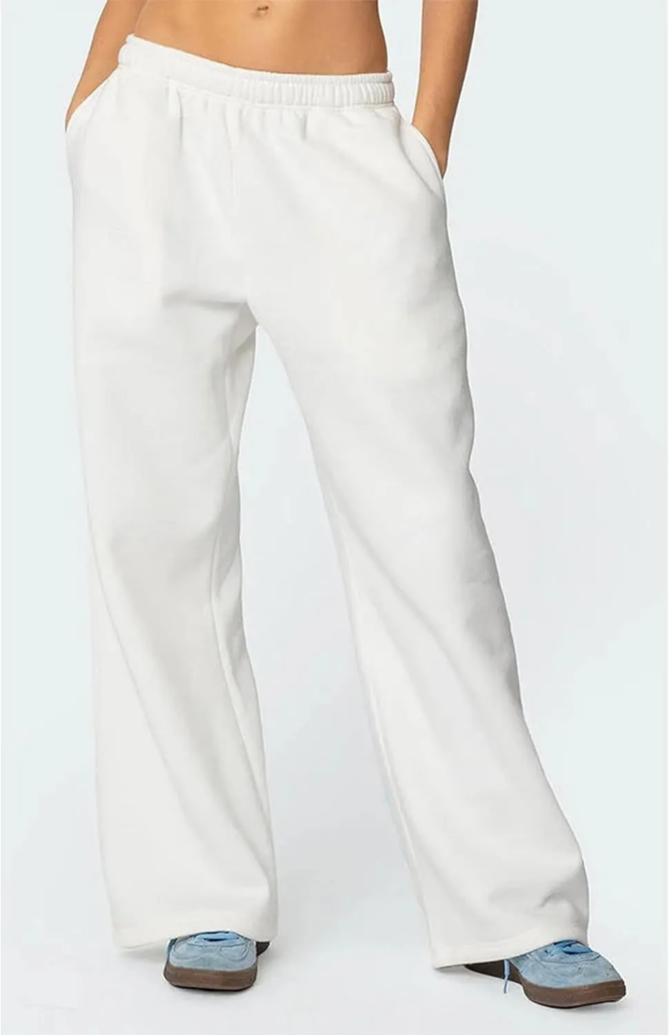 Womens Bow Sweatpants Elastic High Waist Wide Leg Bow Pants Baggy Straight Leg Graphic Lounge Pants with Pockets