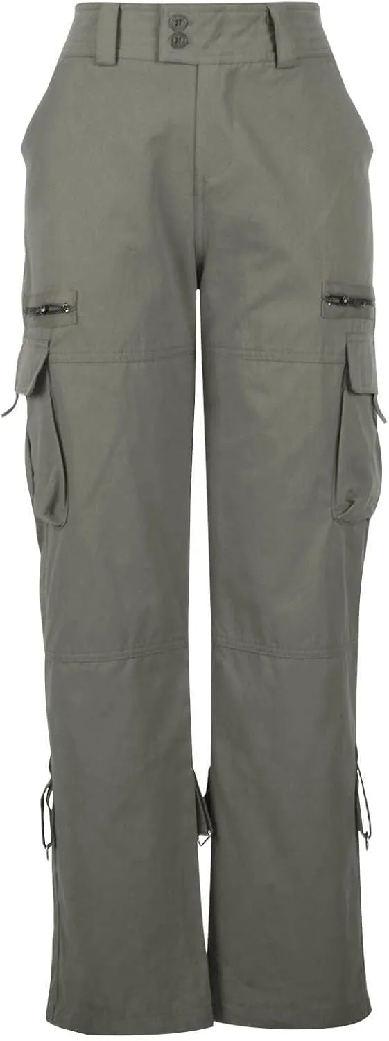 Women's Cargo Pants High Waisted Casual Wide Leg Pants Baggy Stretch Military Tactical Pants with Pockets