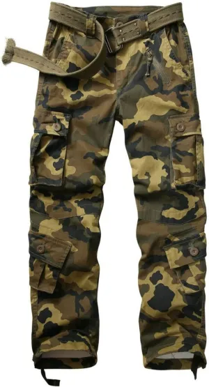 Women's Cargo Pants Quick Dry Casual Military Army Camo Combat Work Casual Pants with Pockets