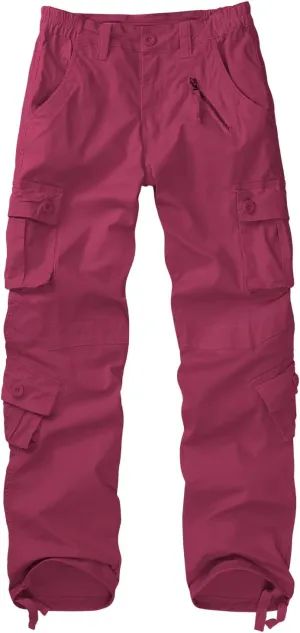 Women's Cargo Pants Quick Dry Casual Military Army Camo Combat Work Casual Pants with Pockets