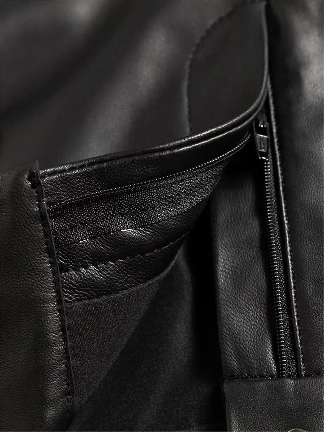 Womens Double-Layer Faux Leather Hot Pants Edgy Overlap Panels for Bold Nightclub Statement Looks