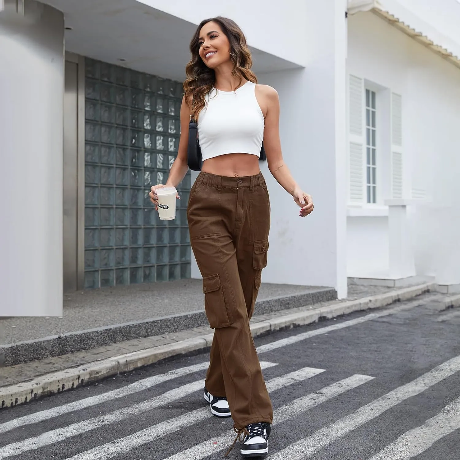 Women's Hiking Cargo Pants Joggers Cotton Casual Military Army Combat Work Pants with 7 Pocket