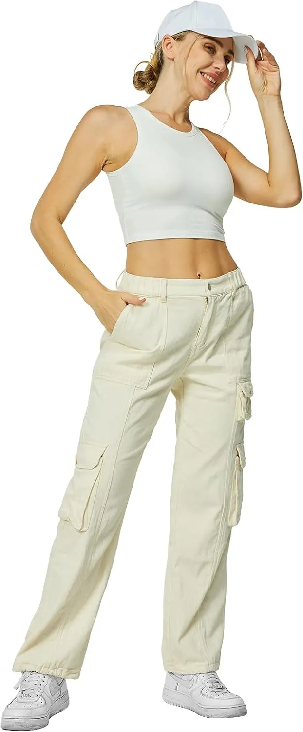 Women's Hiking Cargo Pants Joggers Cotton Casual Military Army Combat Work Pants with 7 Pocket