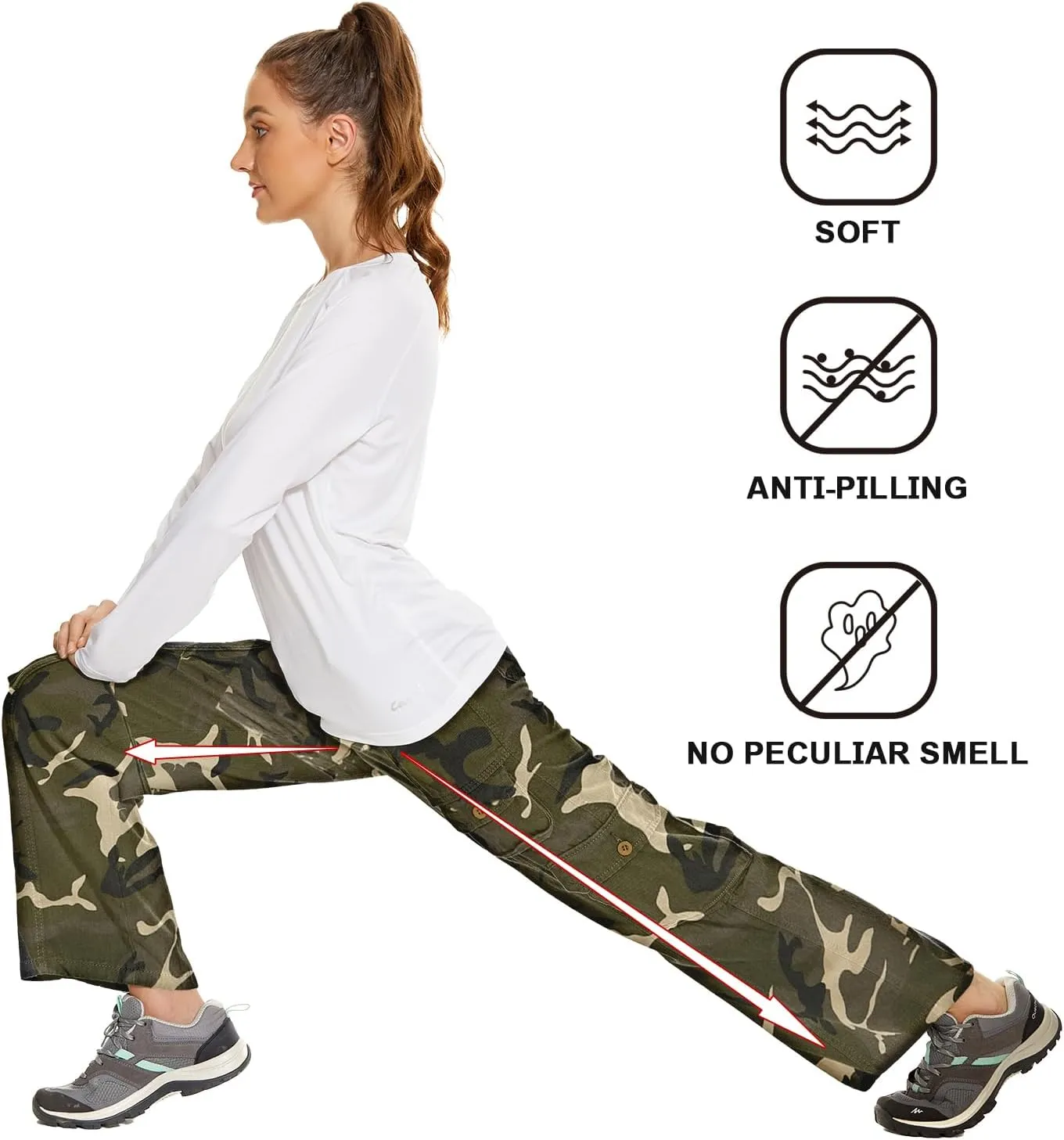 Women's Hiking Cargo Pants Joggers Cotton Casual Military Army Combat Work Pants with 7 Pocket