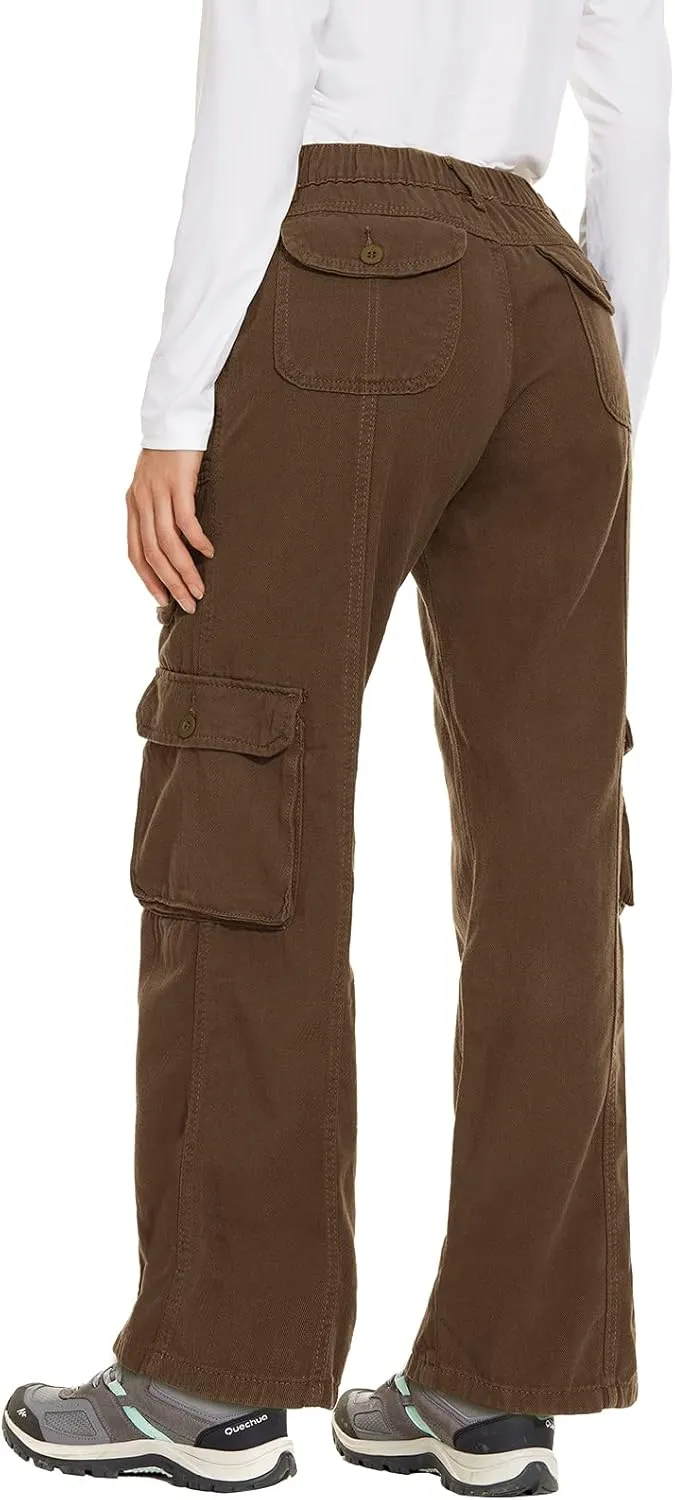 Women's Hiking Cargo Pants Joggers Cotton Casual Military Army Combat Work Pants with 7 Pocket