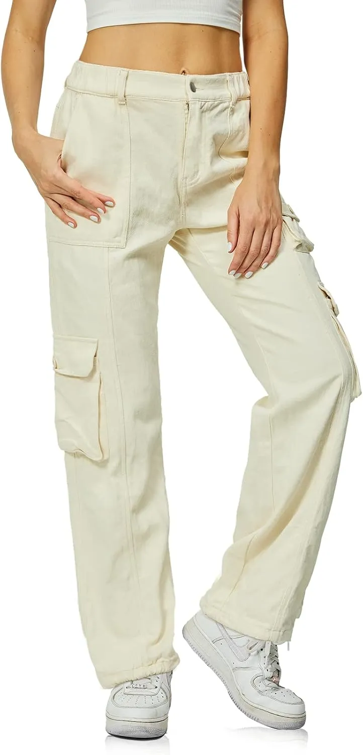 Women's Hiking Cargo Pants Joggers Cotton Casual Military Army Combat Work Pants with 7 Pocket